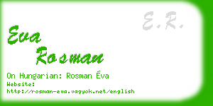 eva rosman business card